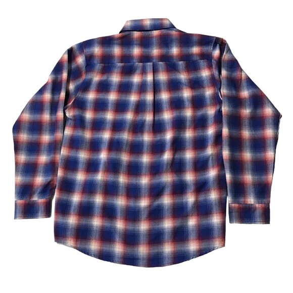 Dixxon Flannel Shirt Mens Glory Red White Blue Plaid Button Down Large - Picture 3 of 8